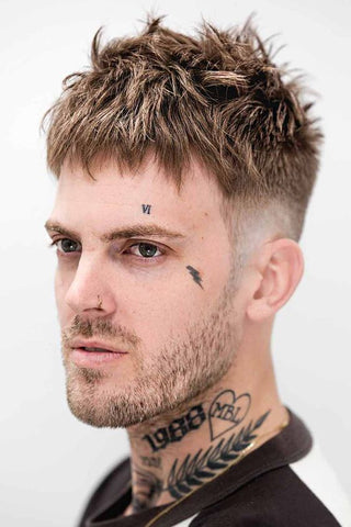 Textured Short Back And Sides With Fringe Mens Hairstyle